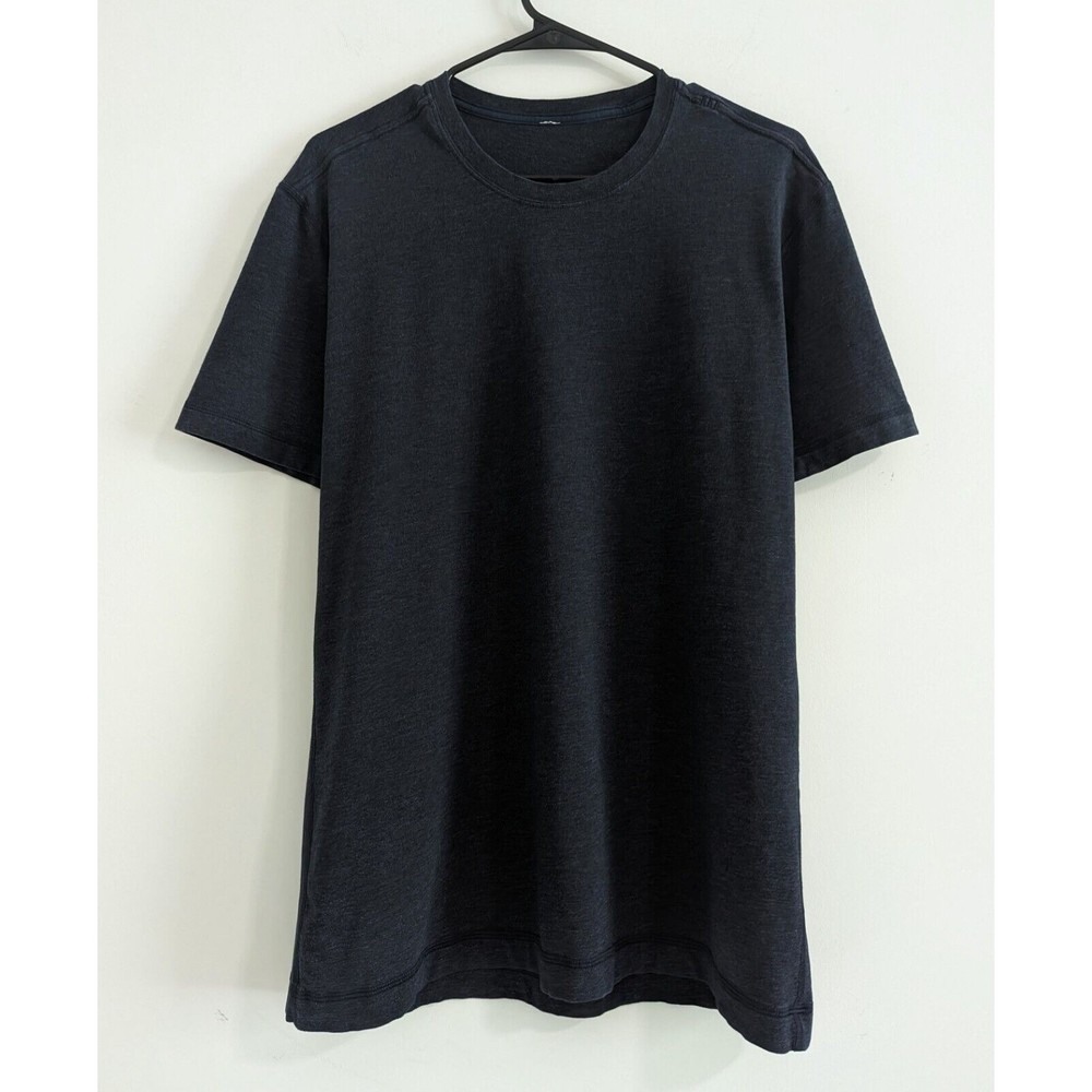 Lululemon Fundamental T-Shirt Men's Size Large Navy Blue Athletic Tee